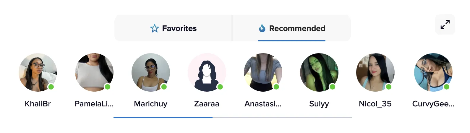 Streamers Recomendadas de CamMatch