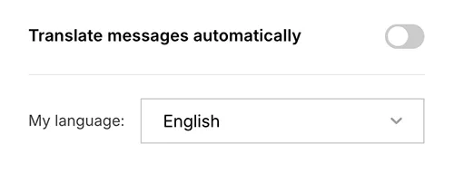 Ajustes de Traducción Instantánea
