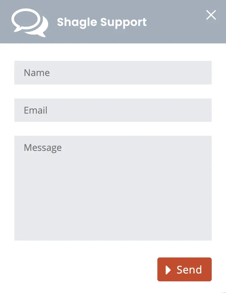 Shagle Live Support Screen